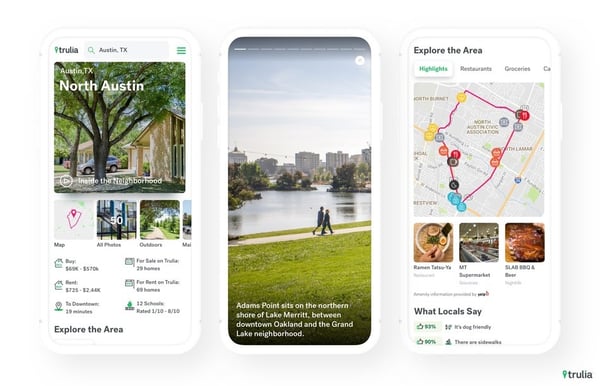 trulia app interface