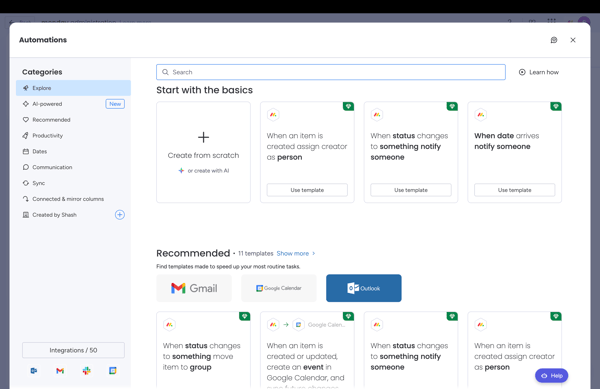 Monday integrations