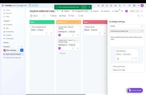 Monday task management