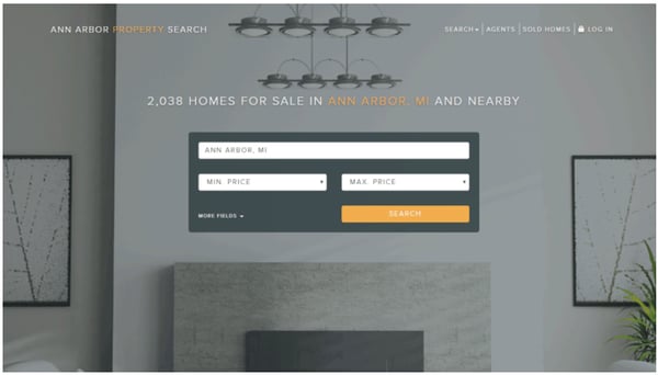 ann arbor property search landing page