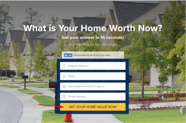 home worth landing page 