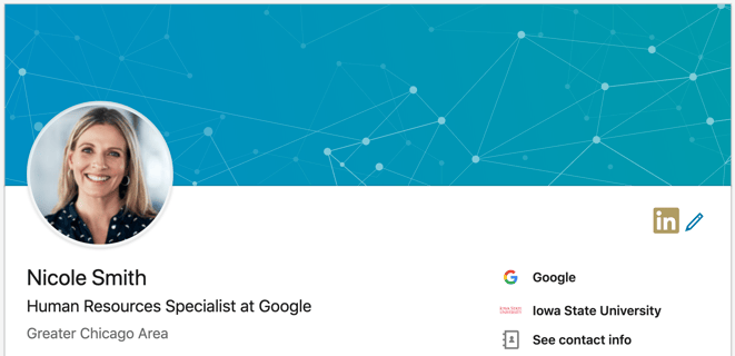 linkedin page with linkedin premium badge