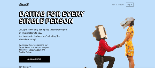 Ok Cupid cta