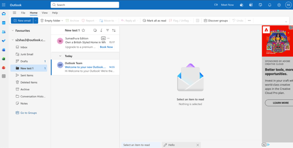 Outlook folder organization