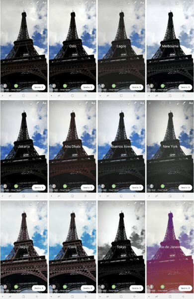 Instagram story filters