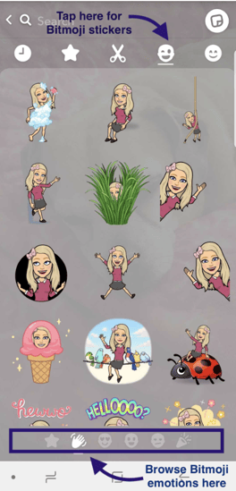 search-bitmoji-snapchat-stickers