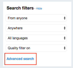 twitter advanced search