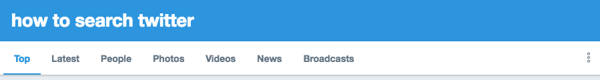 twitter search results