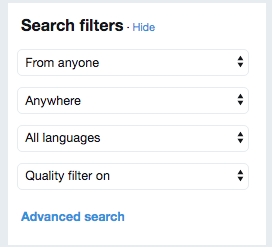 twitter search filters