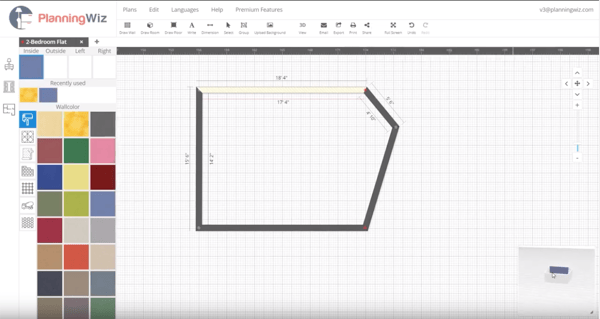 Software de plan de piso gratuito PlanningWiz