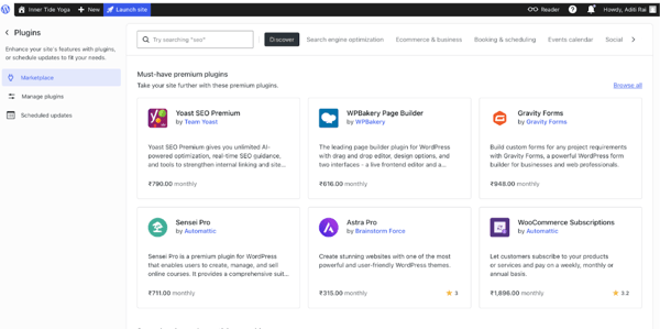 Plugins on wordpress