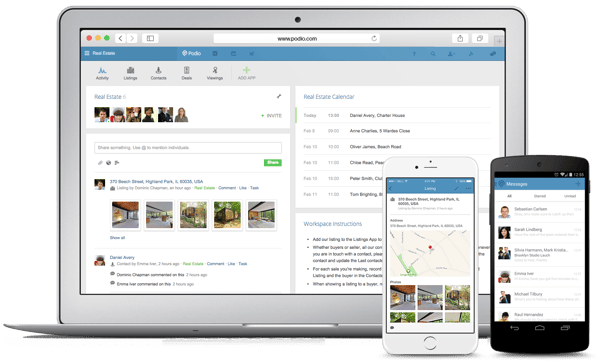 Podio real estate CRM