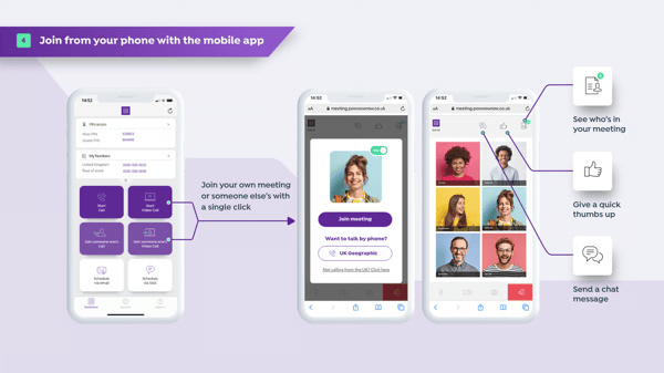 PowWowNow conferencing interface