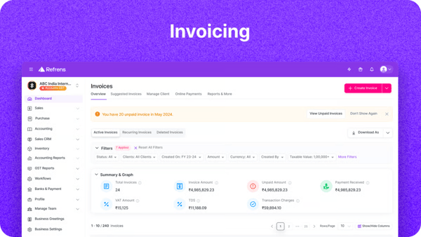 Refrens Accounting: Best for businesses in emerging markets