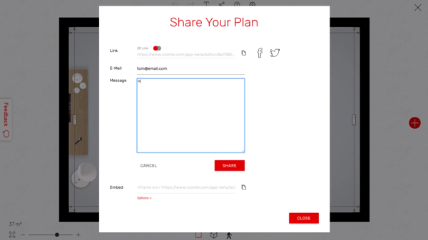 Software de planos de planta sin Roomle