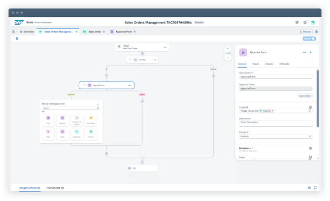 SAP Build Process Automation