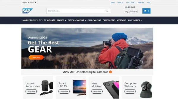 SAP Commerce Cloud storefront