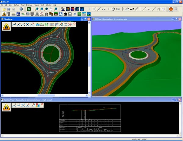 SIte3D Transportation engineering software photos show an important aspect of civil engineering.