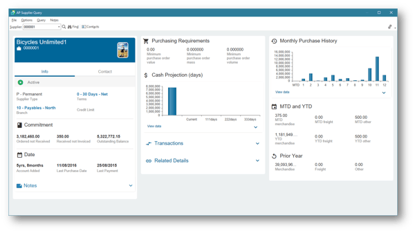 SYSPRO Purchase History