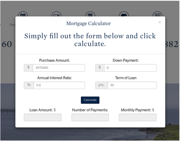 Mortgage real estate calculator 