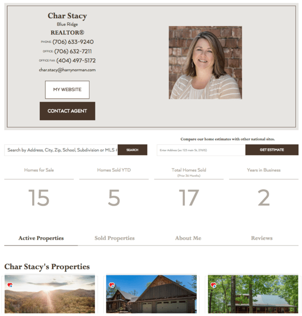 Real estate agent profile