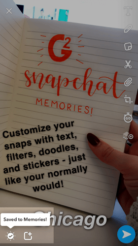 Saving snaps to Snapchat Memories