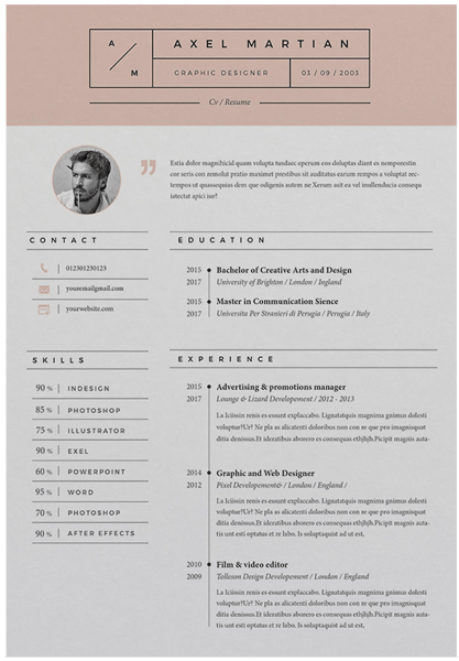 graphic design resume