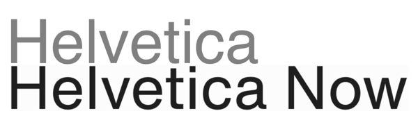 Helvetica vs Helvetica Now