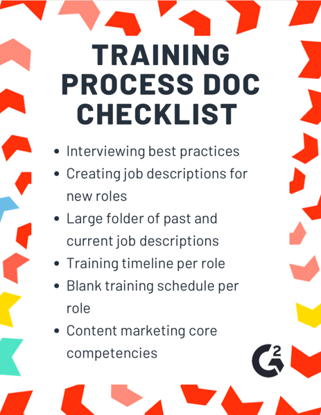 training process doc checklist