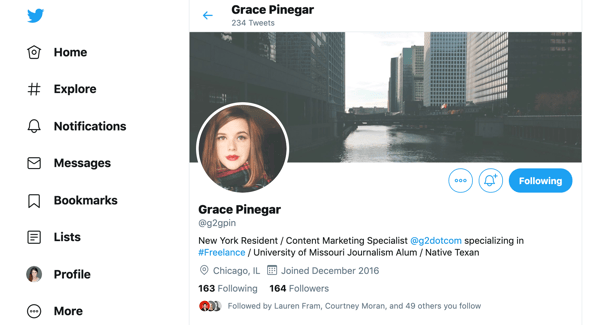 how to follow someone on twitter