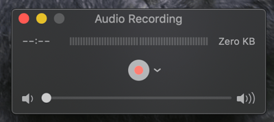 quicktime audio record