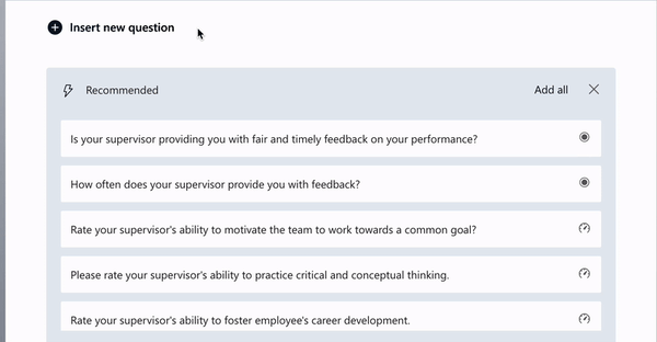 Using AI to create surveys in Microsoft Forms