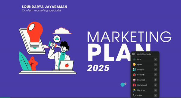 Drumrolls and curtain call on Canva presenations