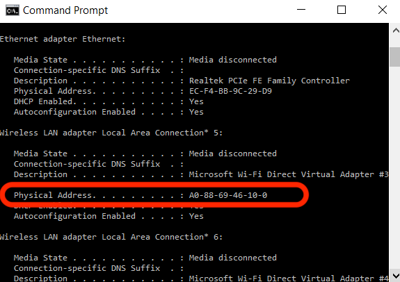 How to Find Your MAC Address on Windows 10