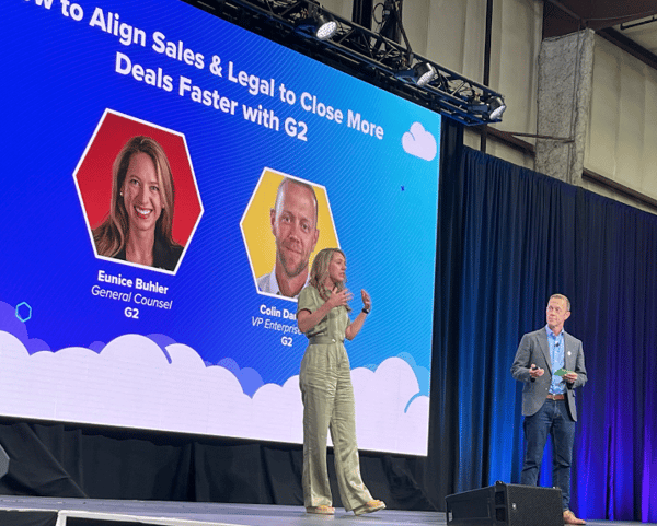 Eunice Buhler and Colin Danaher present at SaaStr Annual 
