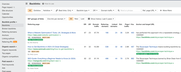 backlink analysis for skyscraper outreach