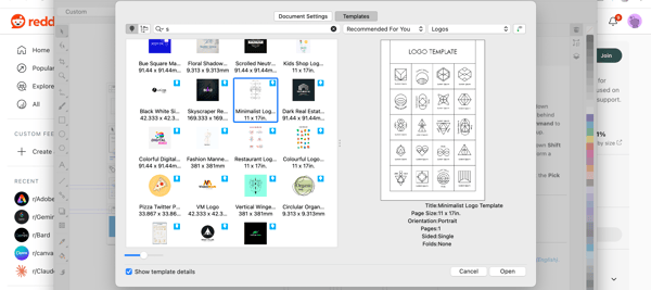 Templates on CorelDRAW