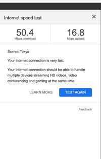 My internet speed with Proton VPN