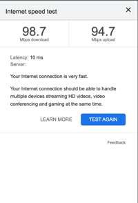 Average speed without VPN