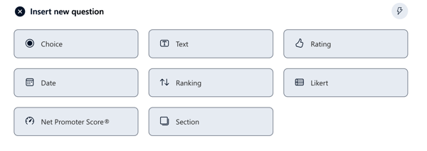 Question types on Microsoft Forms