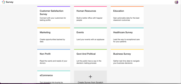 Template themes on Zoho Survey