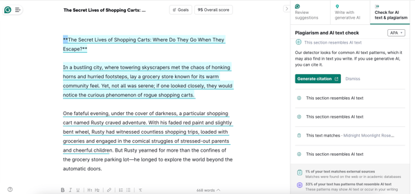 Grammarly Write with Generative AI