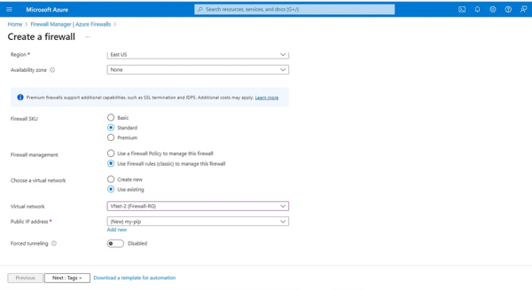 Azure firewall