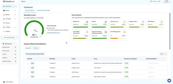 ThreatDown dashboard