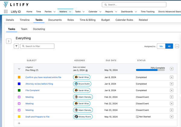 Litify workflow