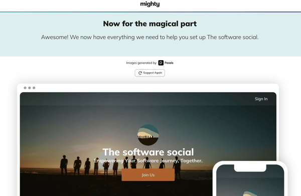 Mighty Networks UI