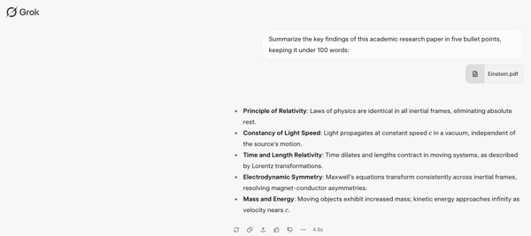 Grok's response to the file analysis task