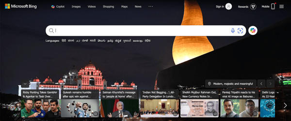 Bing search engine