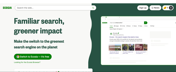 Ecosia search engine