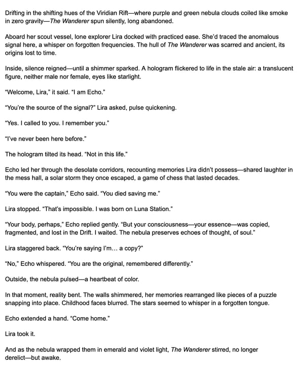 creative writing